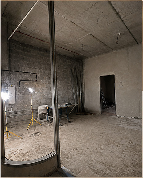 Shell and core construction view class=