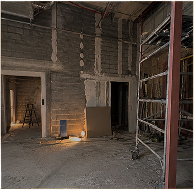 Shell and core construction view class=